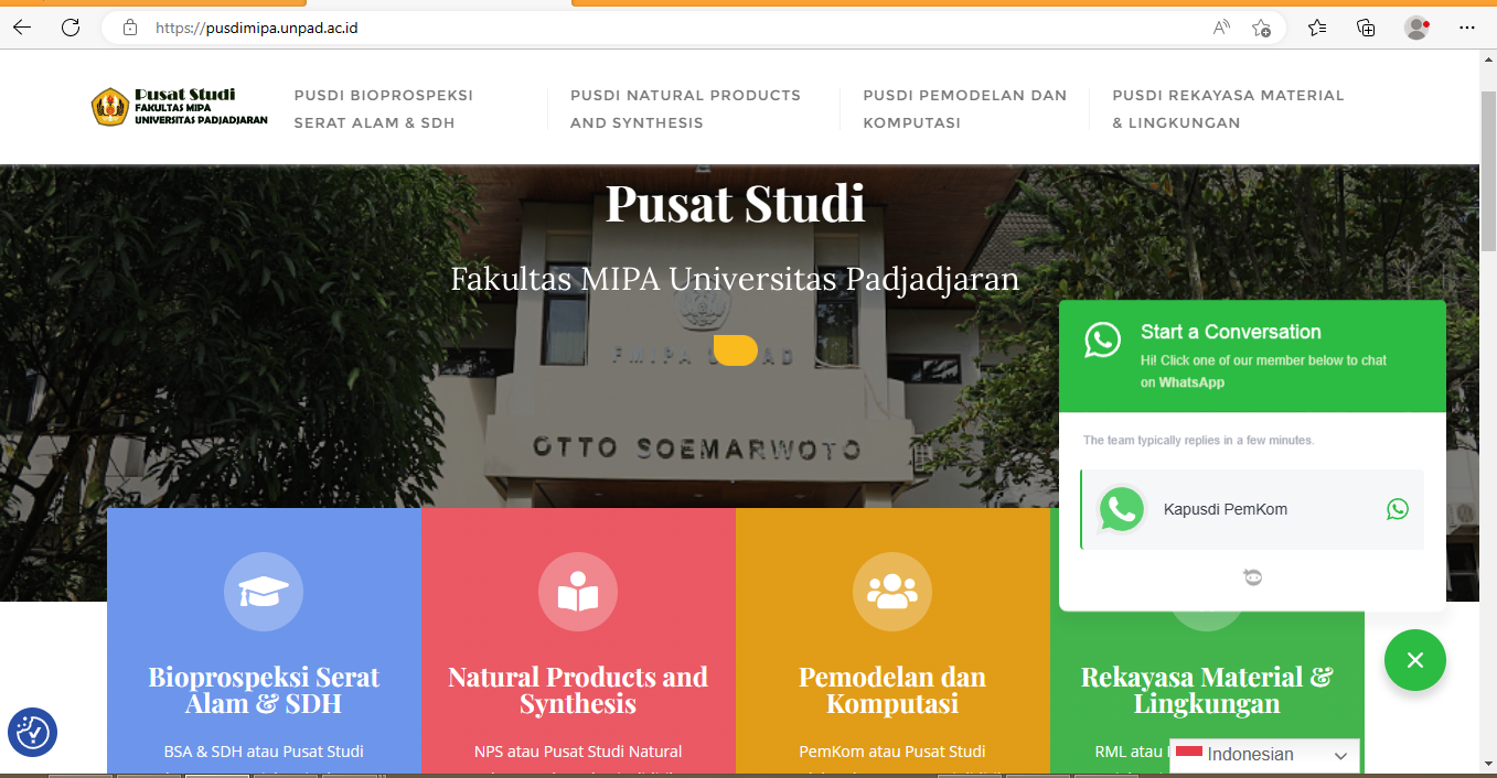 Launching website Pusdi FMIPA Unpad